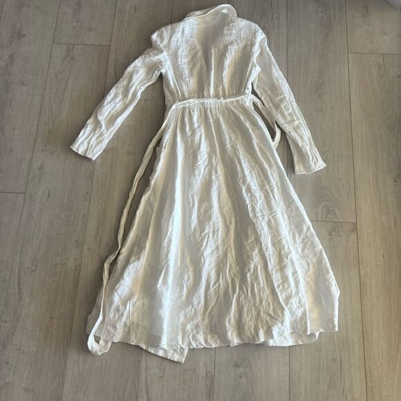 Bardot Linen Blend Shirt Dress size xs off white - Picture 2 of 9